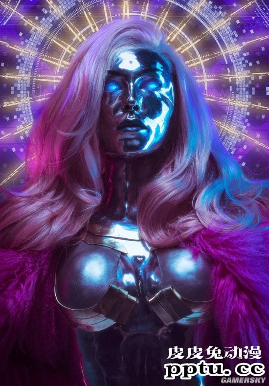 俄妹COS《赛博朋克2077》女歌星Lizzy Wizzy 金属光泽的性感