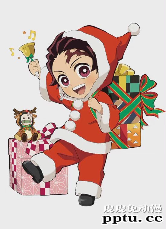 「鬼灭之刃」圣诞人物绘图公开-皮皮兔动漫