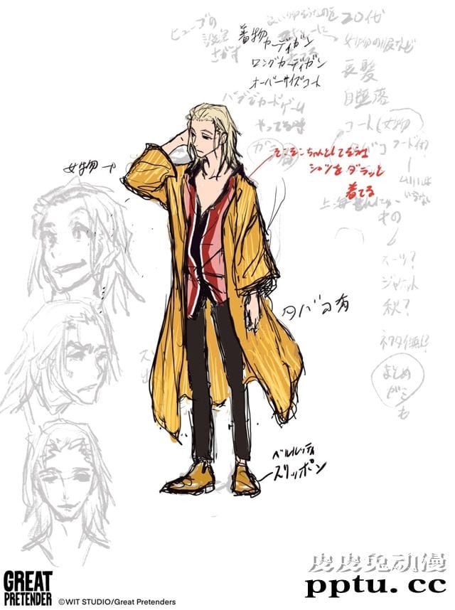 「大欺诈师」作画监督加藤宽崇公开大量人设图