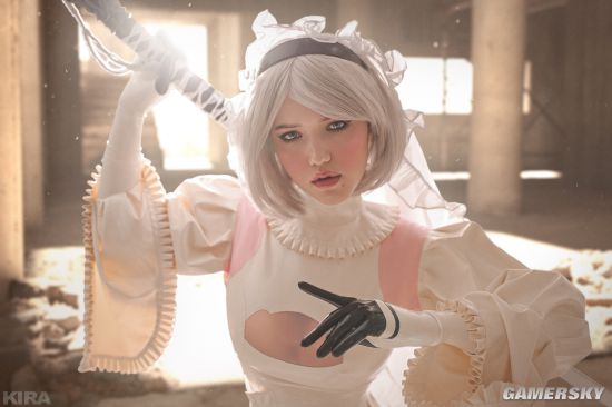 俄妹COS《尼尔》白丝2B小姐姐 这老婆真的很凶