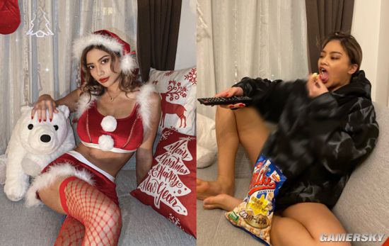 网红模特拍摄宅家的理想与现实 处理好上半身就够了