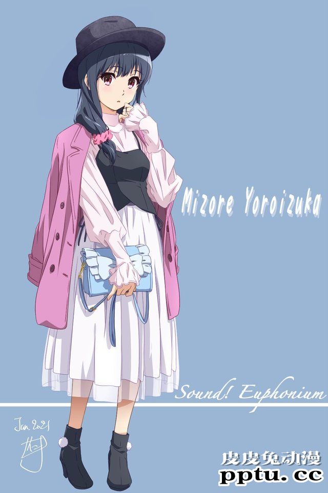 仁井学公开了为「吹响！上低音号」中的铠塚霙和伞木希美绘制的画像-皮皮兔动漫