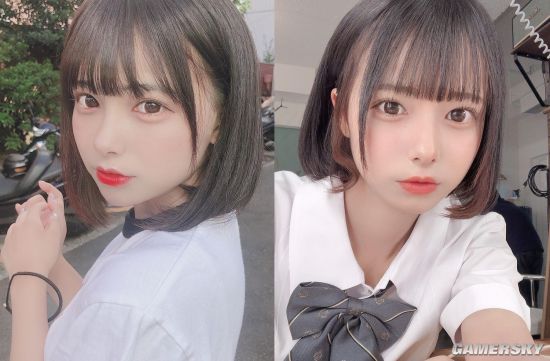 清爽短发散发满满活力 邻家女友气质的青春正妹-皮皮兔动漫