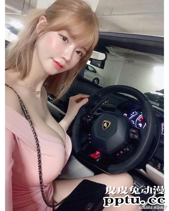 雪白G杯包不住！韩国知名正妹车模闵汉娜