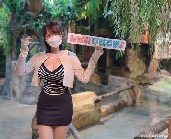 肉眼可见的波涛汹涌 韩国主播旅游视频亮点过大