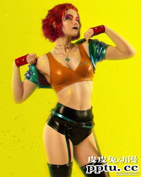 俄妹COS《赛博朋克2077》版巫师角色 性感御姐特莉丝