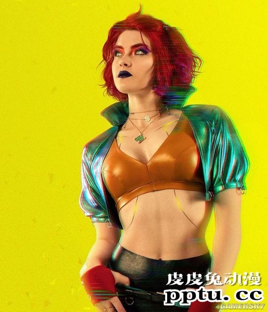 俄妹COS《赛博朋克2077》版巫师角色 性感御姐特莉丝