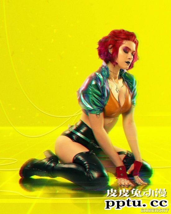 俄妹COS《赛博朋克2077》版巫师角色 性感御姐特莉丝