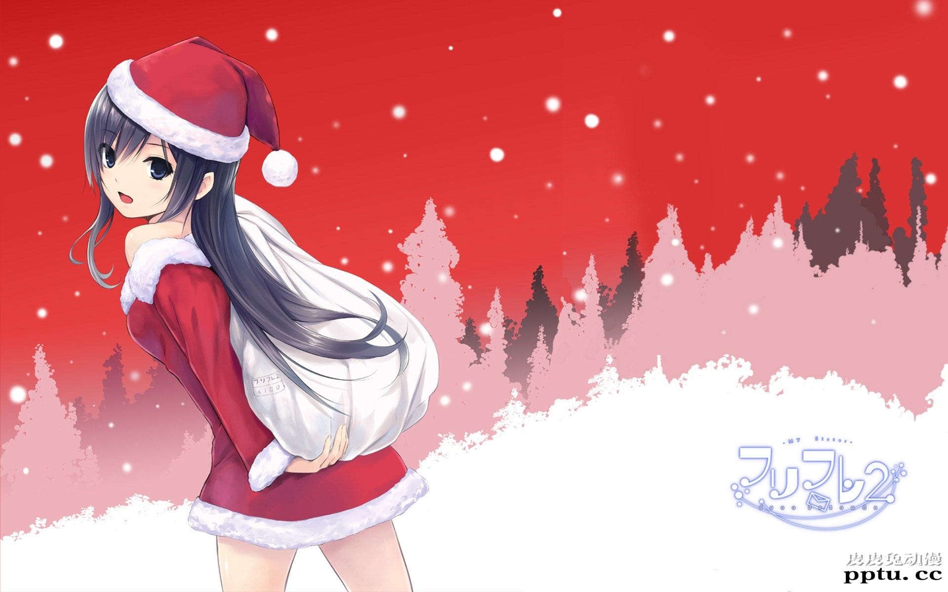 圣诞节二次元动漫美女精美图片-皮皮兔动漫