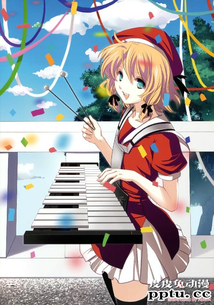 演奏乐器的动漫美少女们-皮皮兔动漫