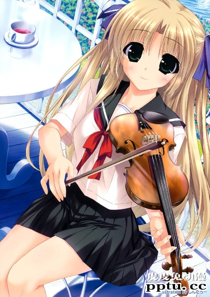 演奏乐器的动漫美少女们