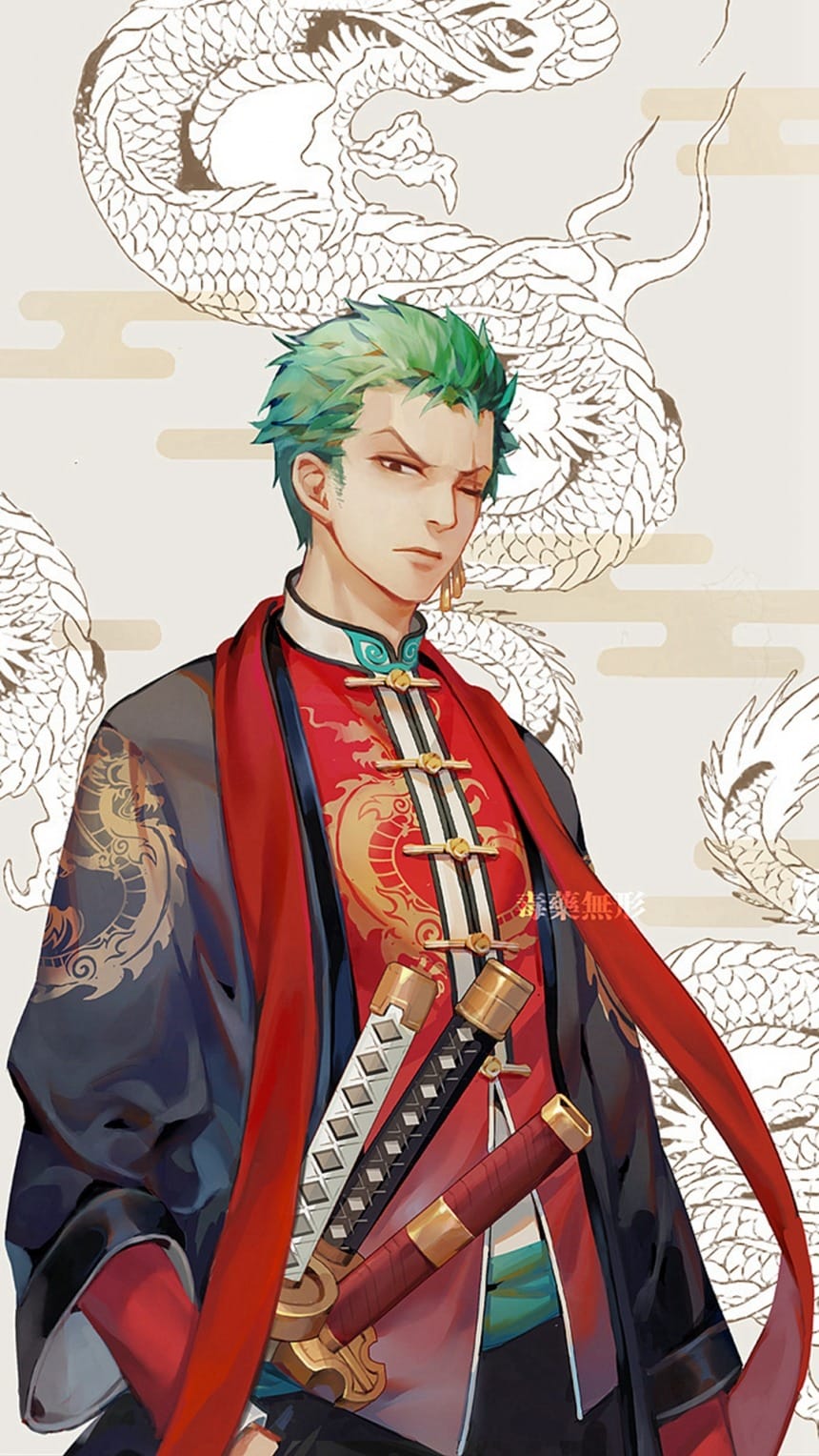 海贼王酷炫中国风同人插画