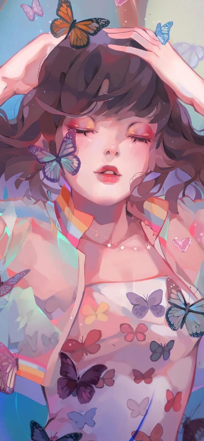 甜美女生手绘美图