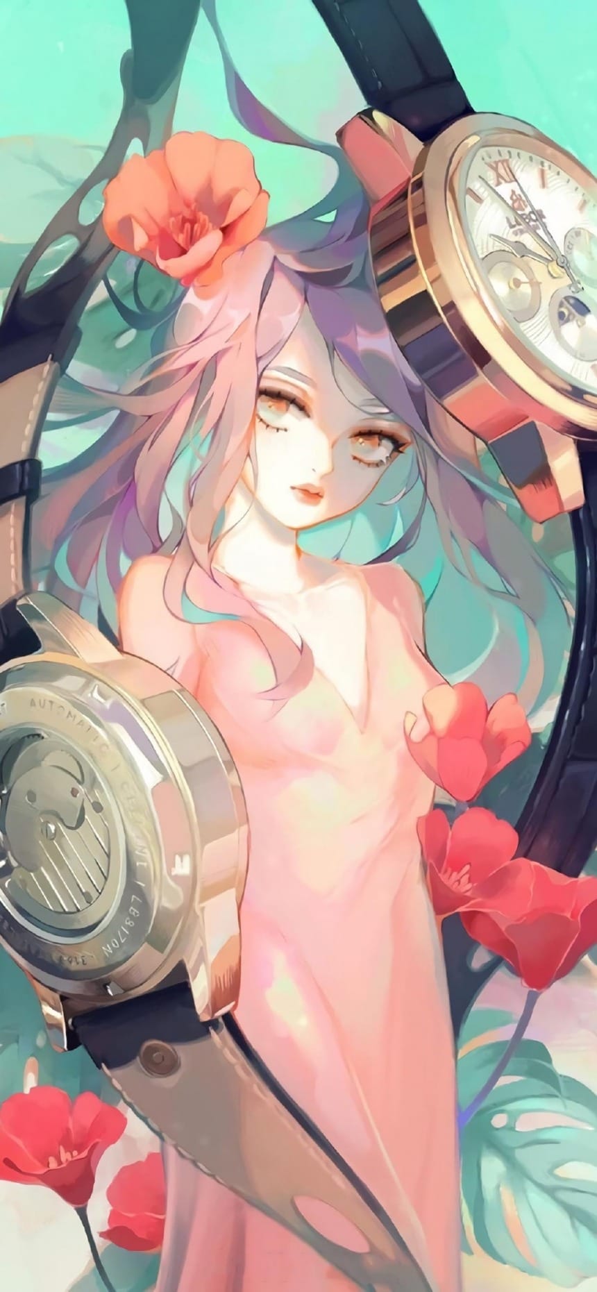 甜美女生手绘美图