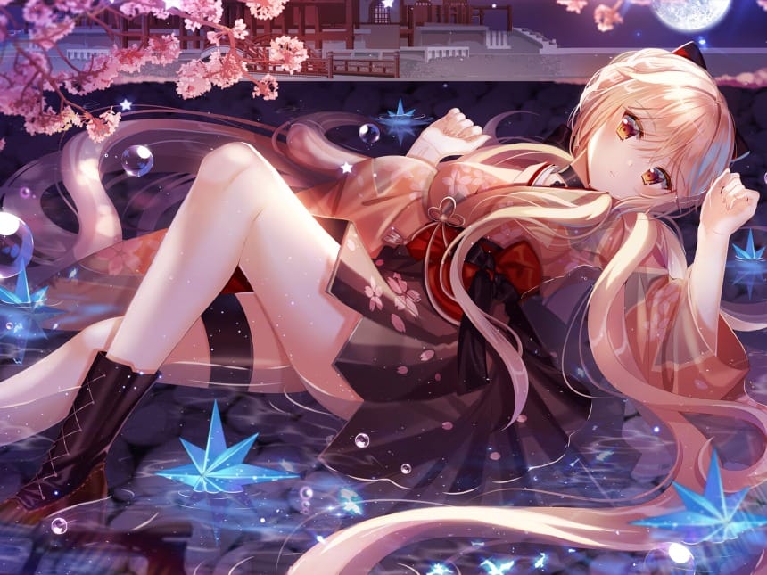 日系精美二次元动漫美女插画图片