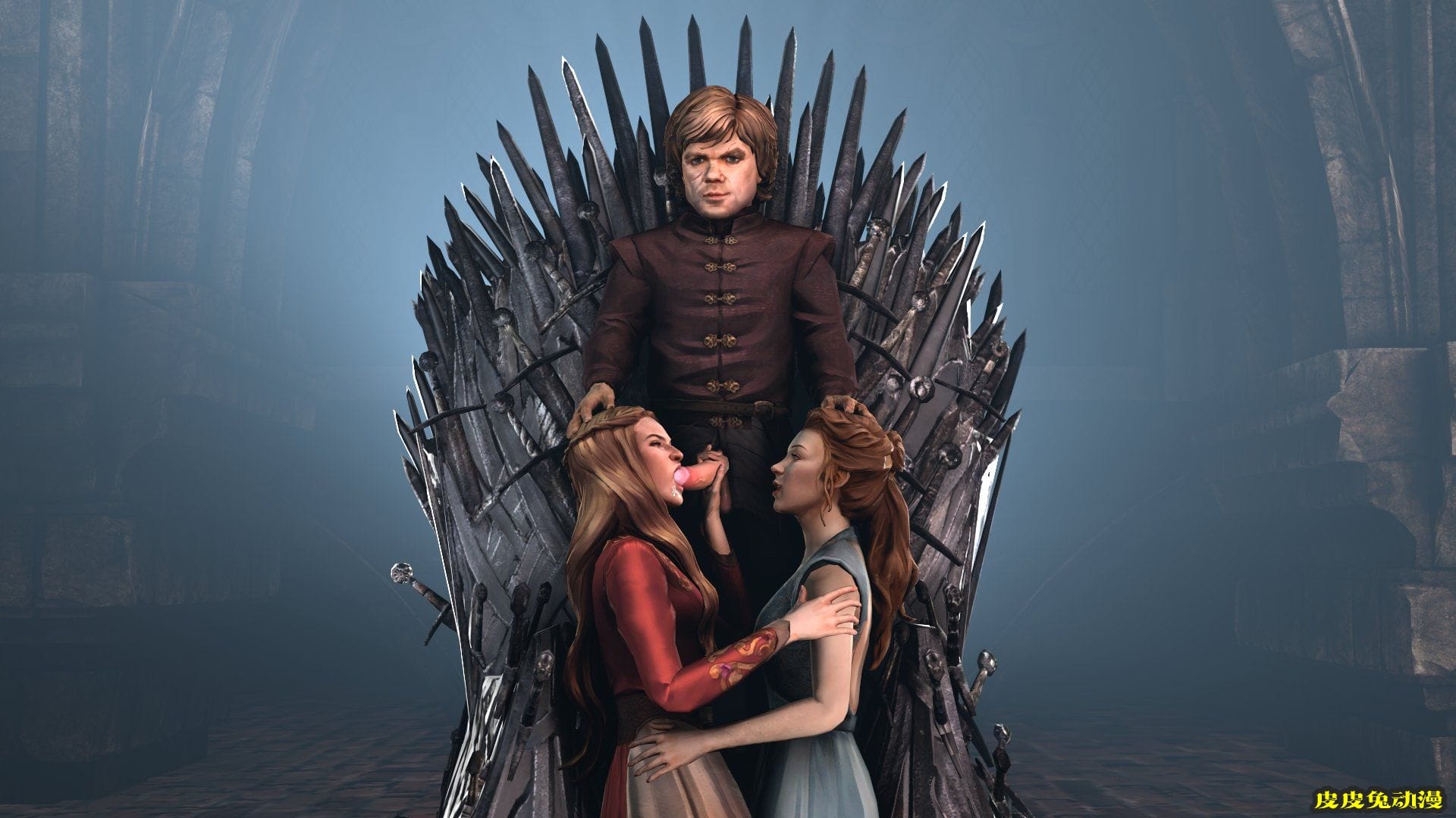 [中文] [3D全彩]《权力的游戏》同人CG：小恶魔的淫宴[14P]-皮皮兔动漫