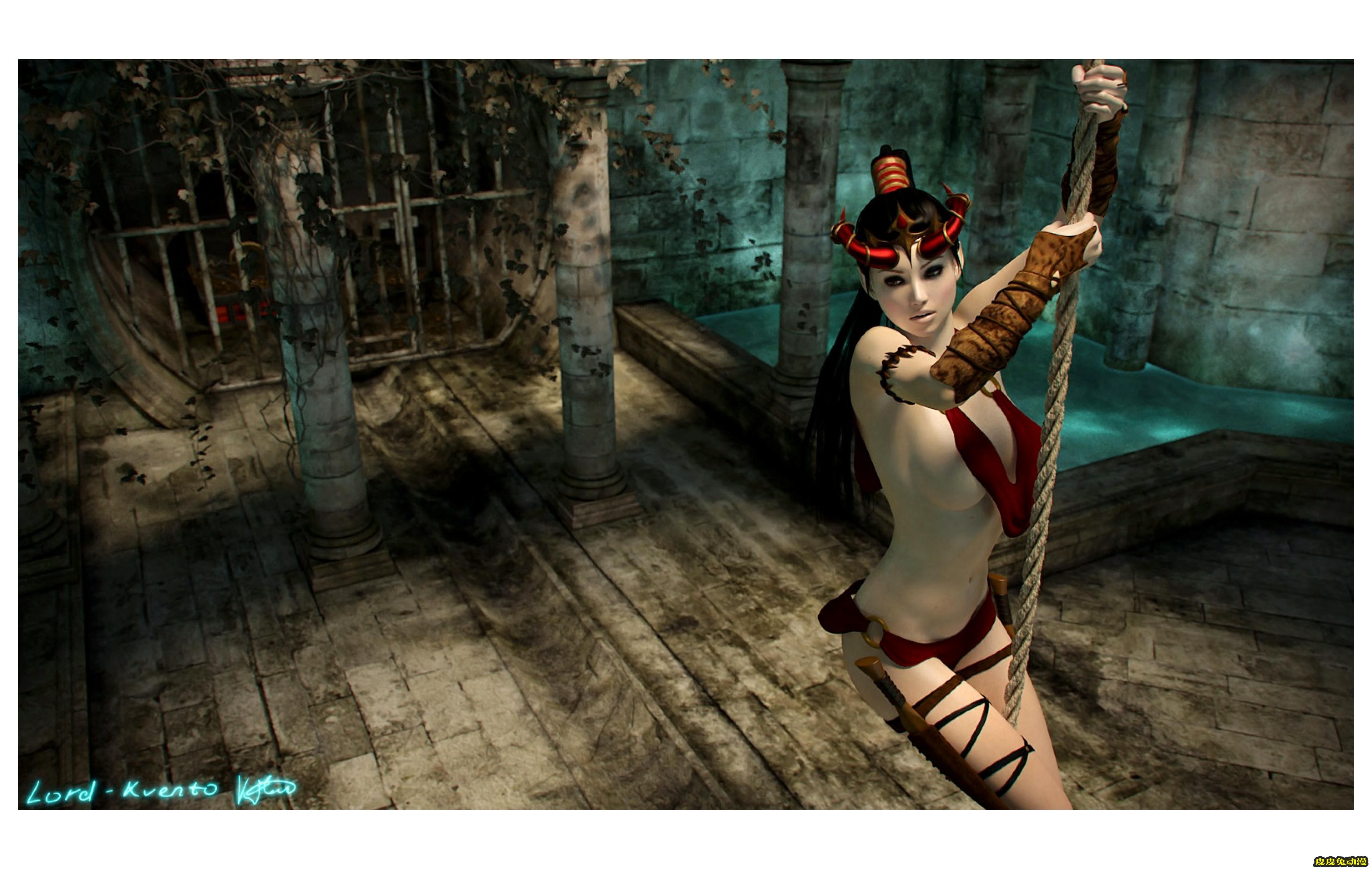 [中文] [3D全彩] 英文~地牢里的冒险(Adventure In The Dungeon)[54P]