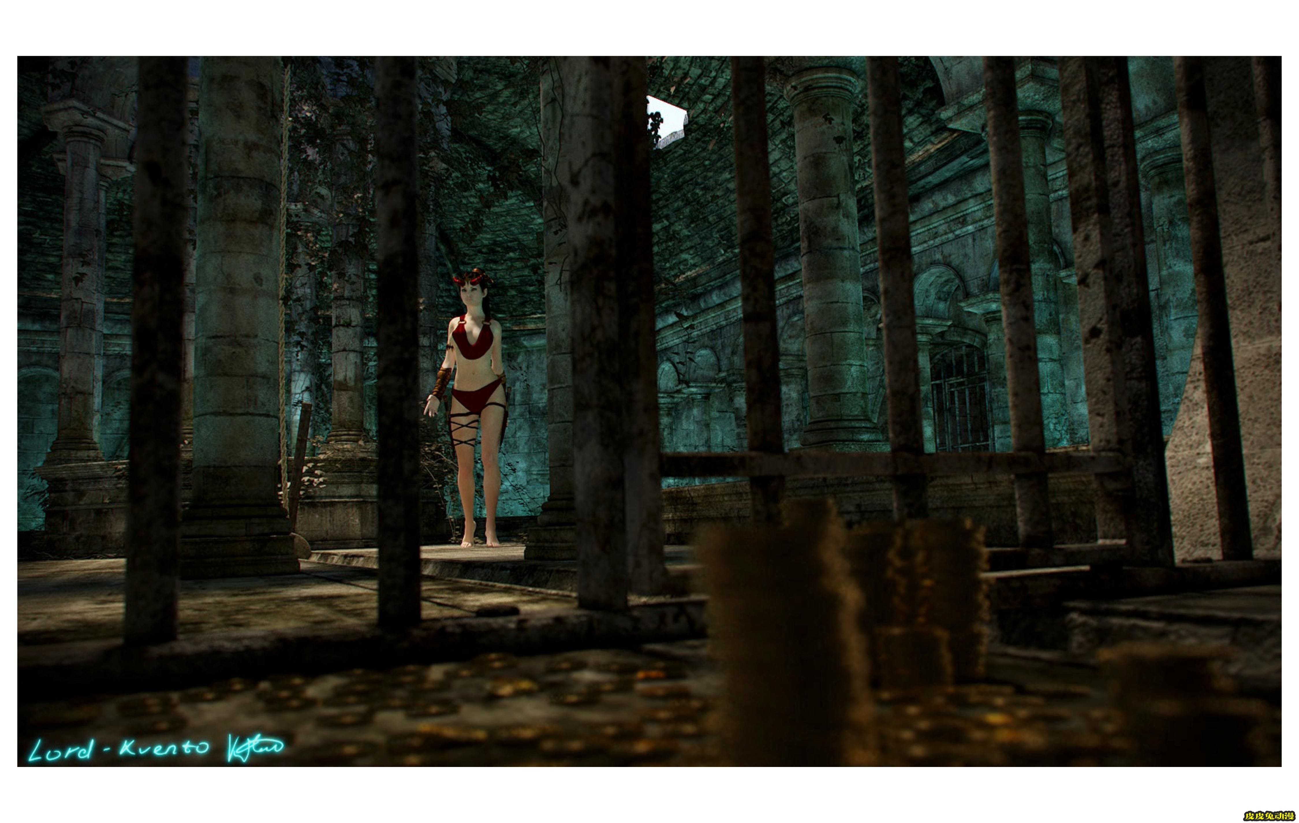 [中文] [3D全彩] 英文~地牢里的冒险(Adventure In The Dungeon)[54P]