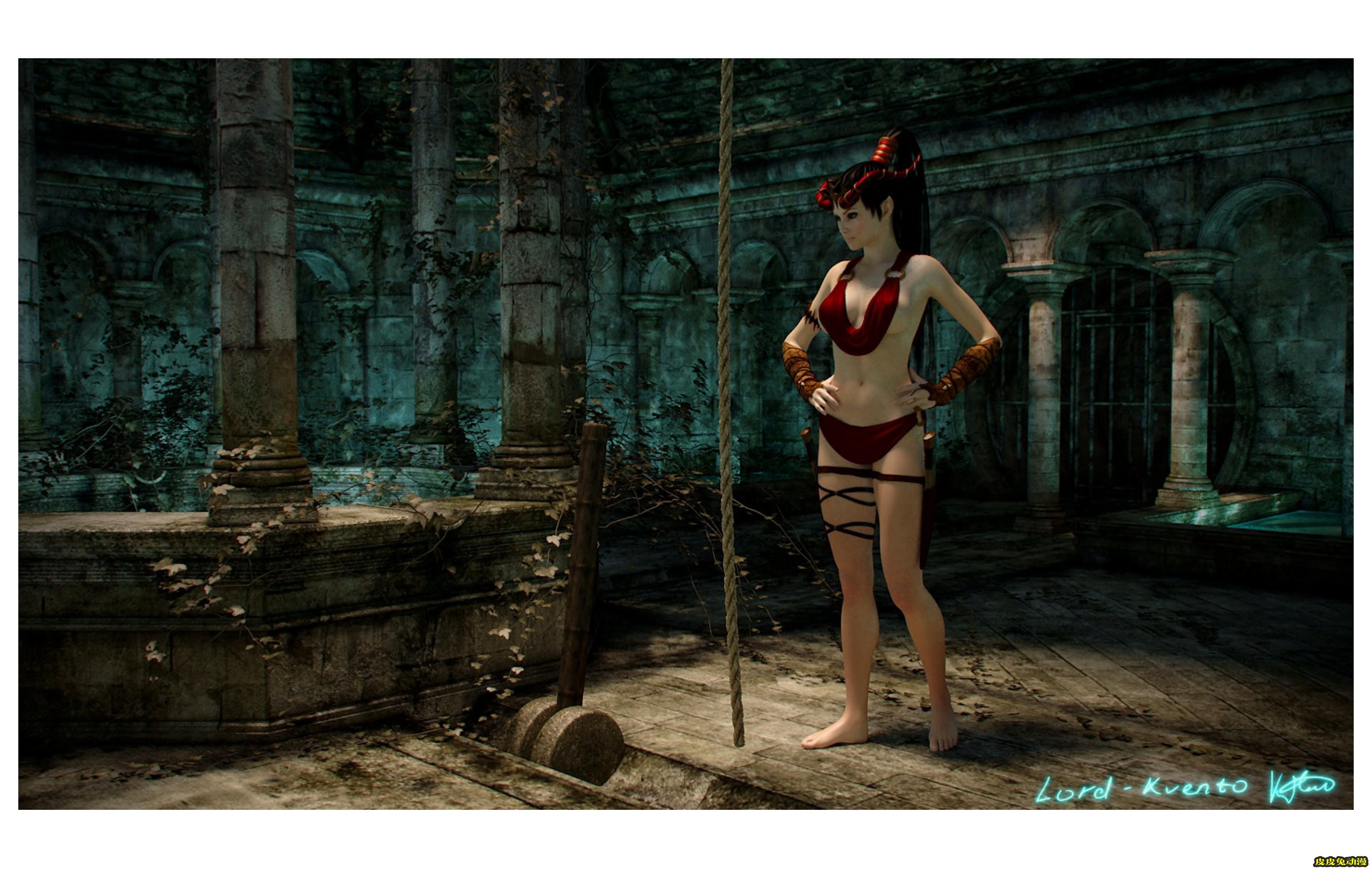 [中文] [3D全彩] 英文~地牢里的冒险(Adventure In The Dungeon)[54P]