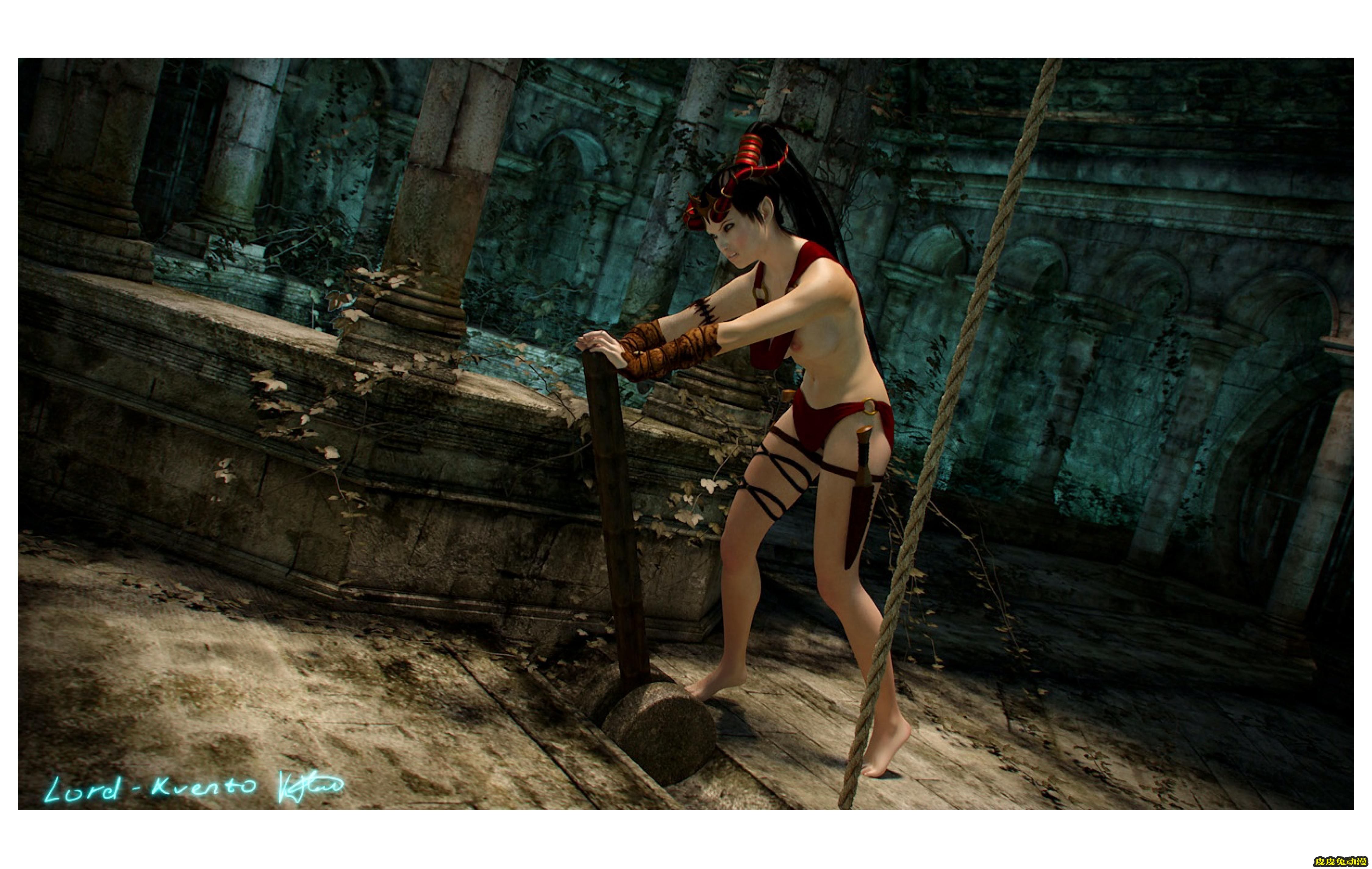 [中文] [3D全彩] 英文~地牢里的冒险(Adventure In The Dungeon)[54P]