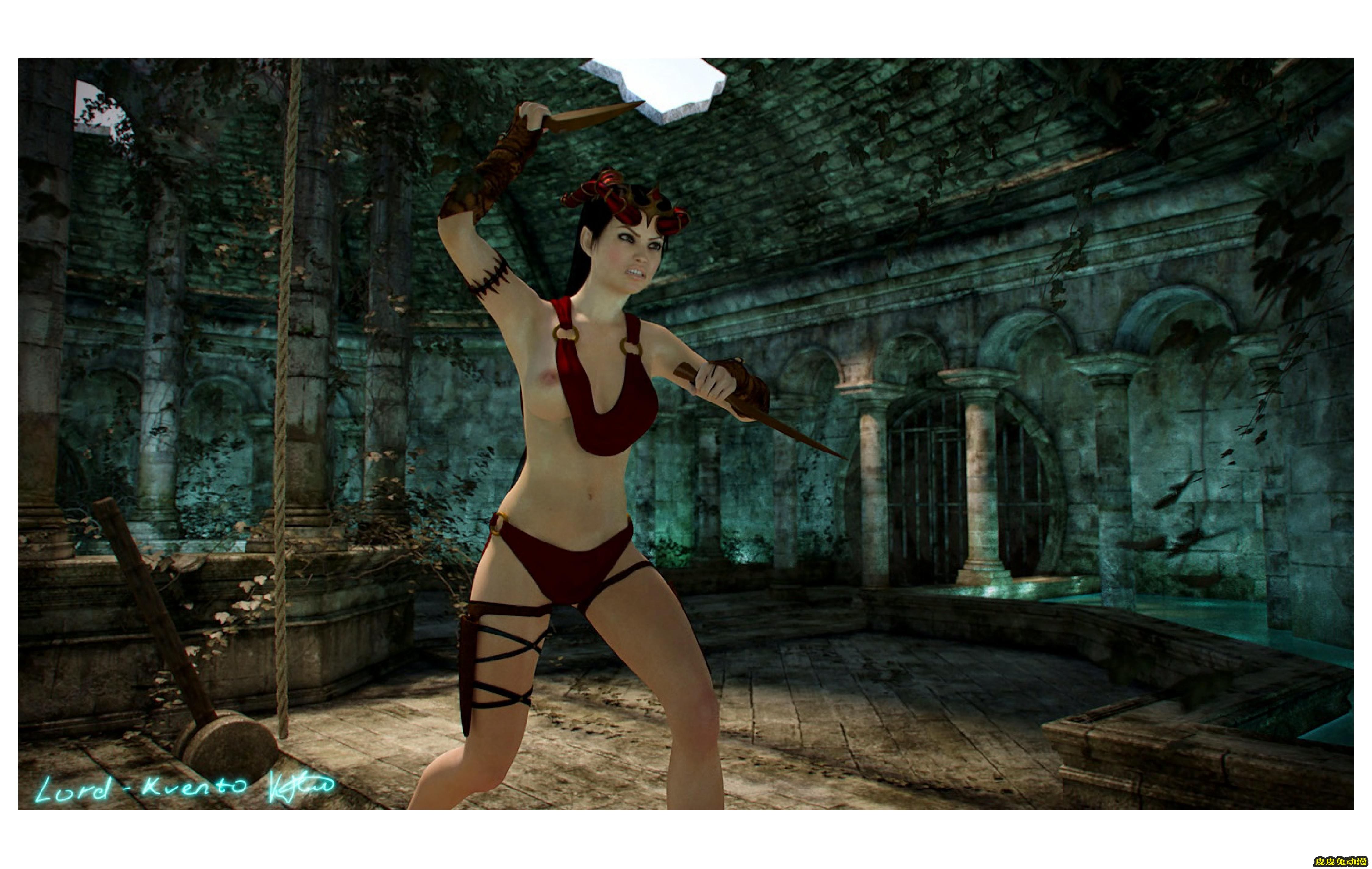 [中文] [3D全彩] 英文~地牢里的冒险(Adventure In The Dungeon)[54P]