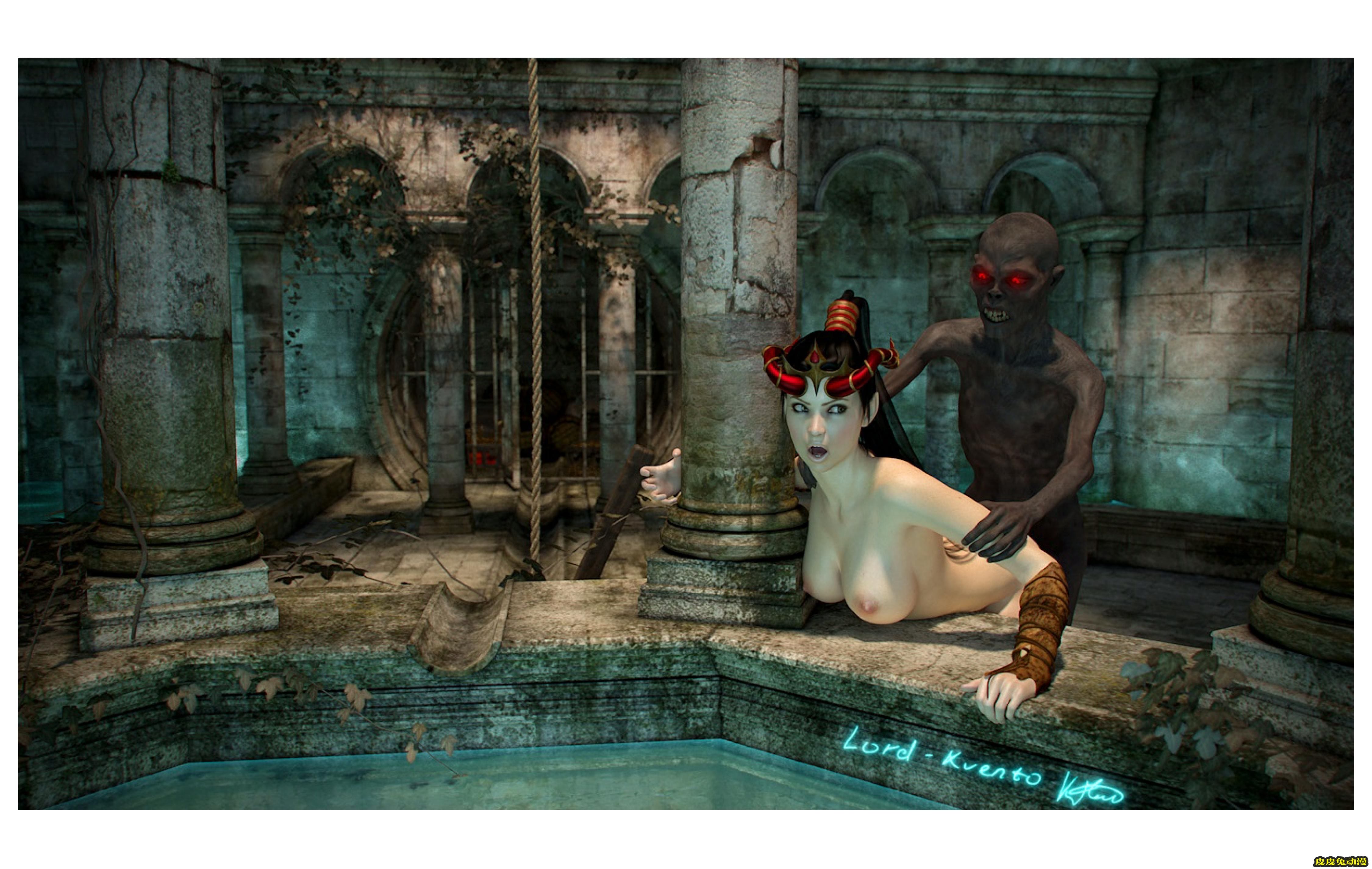 [中文] [3D全彩] 英文~地牢里的冒险(Adventure In The Dungeon)[54P]