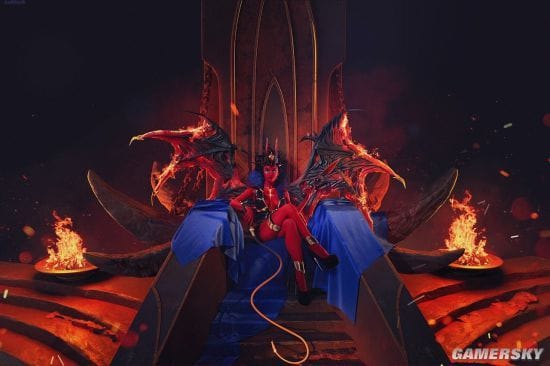 俄妹COS《DOTA2》痛苦女王至宝 霸气御姐火辣十足