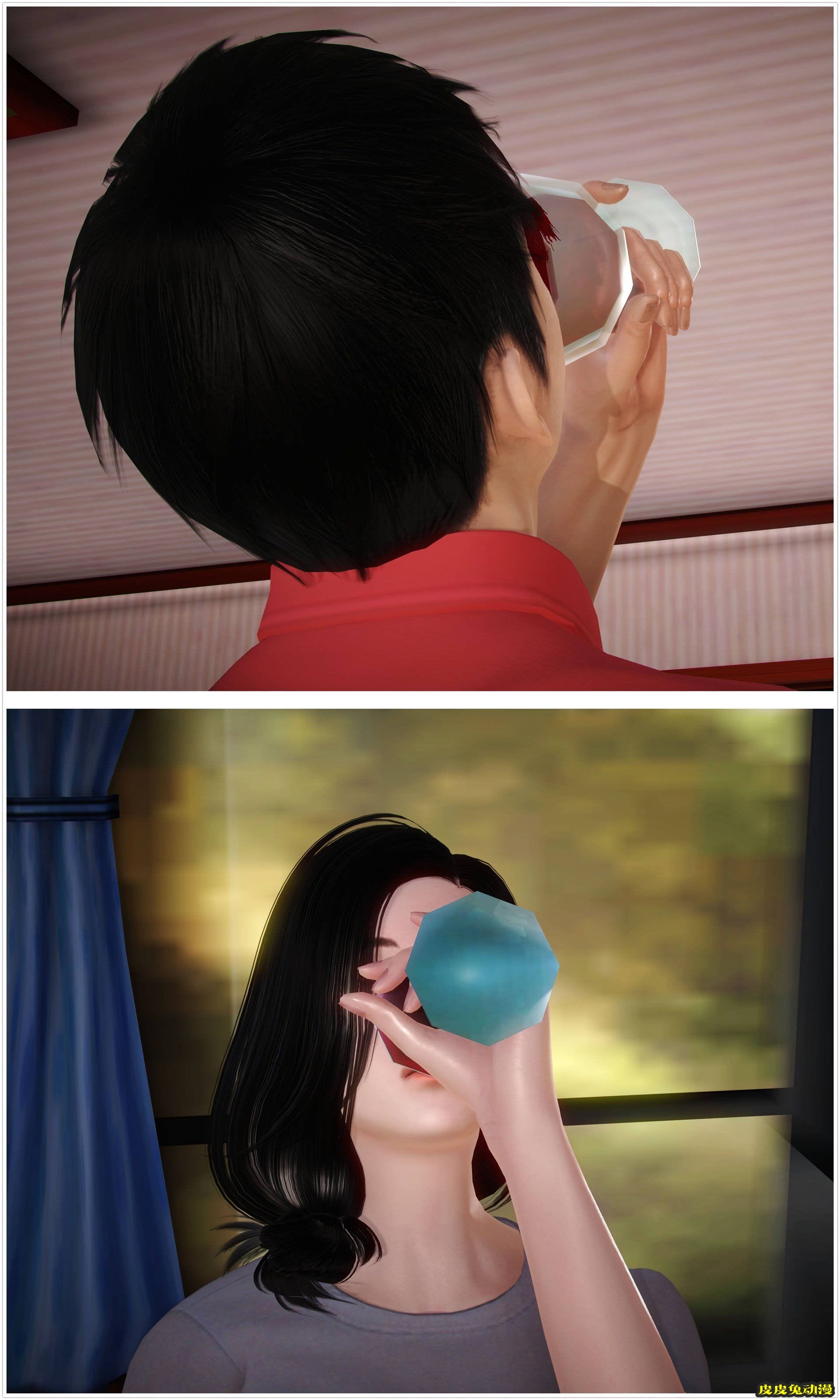 [中文] [3D全彩H漫]淫人妻系列の共享人妻 第二话 饭间插曲[28P]