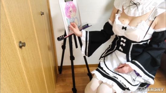 COS动漫角色性感度倍增 Youtube小姐姐的不露脸绘画教室