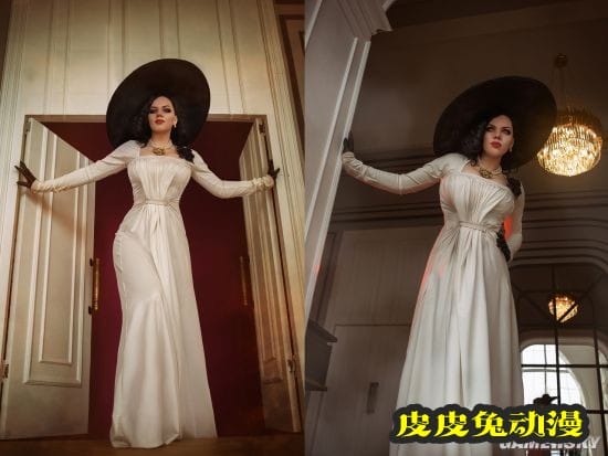 俄妹COS《生化危机8》吸血鬼女儿 性感黑丝超还原