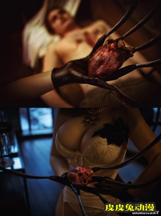 俄妹COS《生化危机8》吸血鬼女儿 性感黑丝超还原