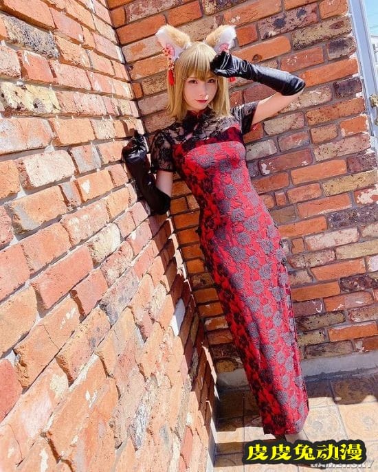 日本COSER Enako动物系写真 可爱兔耳娘与野兽同台