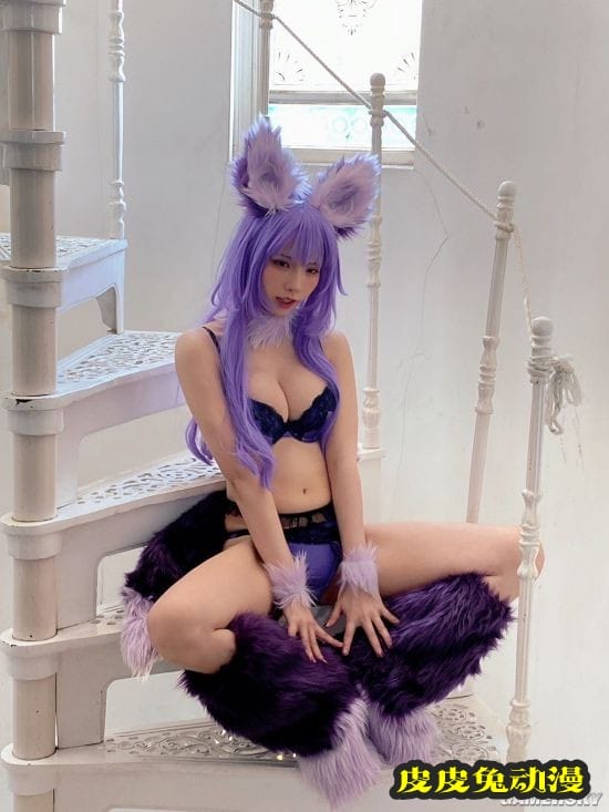 日本COSER Enako动物系写真 可爱兔耳娘与野兽同台