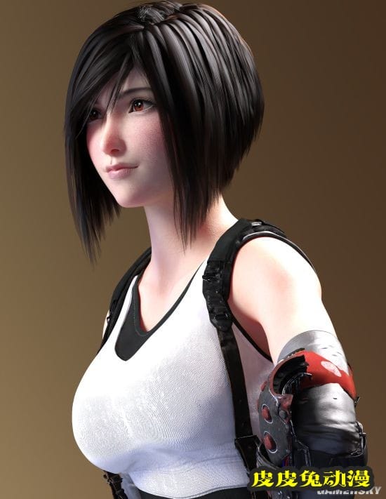 网友制作短发蒂法形象引官方点赞 二创绘制角色超可爱