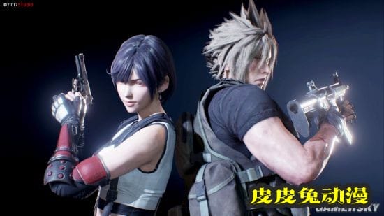 网友制作短发蒂法形象引官方点赞 二创绘制角色超可爱