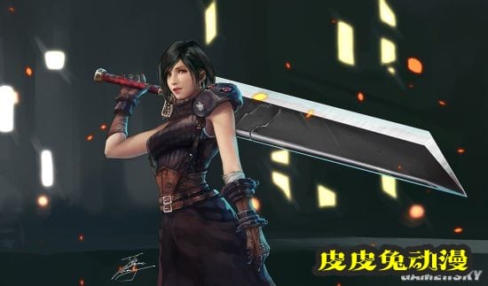 网友制作短发蒂法形象引官方点赞 二创绘制角色超可爱