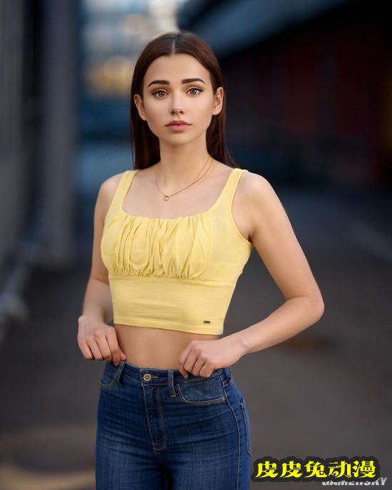 吊带背心展现完美身材 天使面孔的尤物级德国正妹