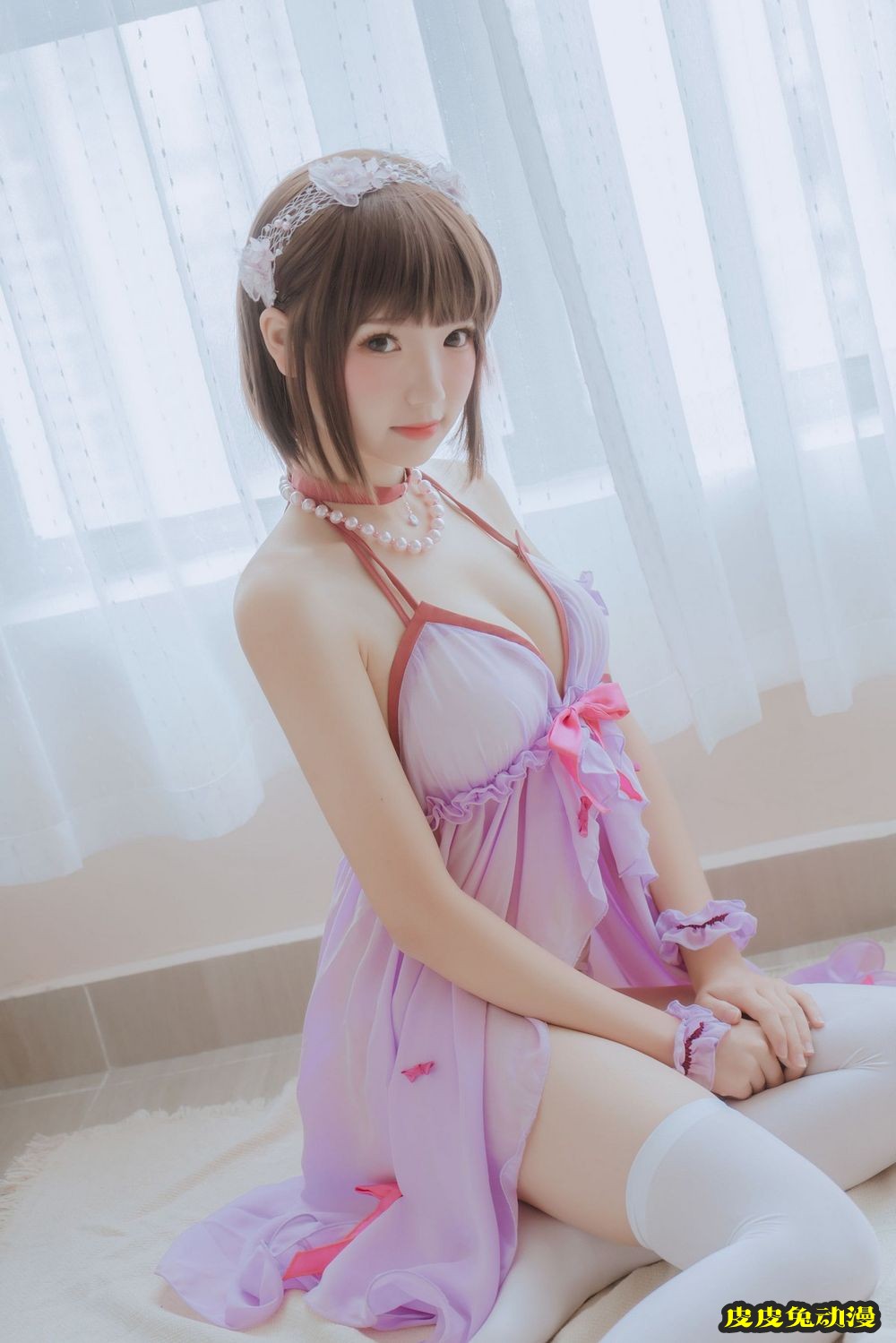 动漫博主雪晴Astra学生装丝袜美腿COS加藤惠主题私房套图