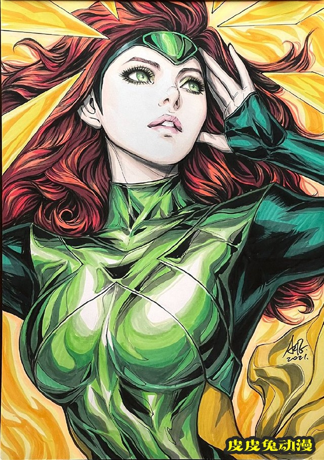 知名画师老刘绘制「X战警」琴&middot;葛蕾绘图公开-皮皮兔动漫