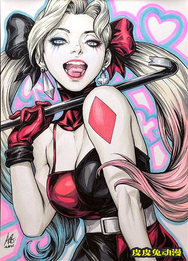 知名画师老刘绘制「哈莉&middot;奎茵」人物图公开-皮皮兔动漫