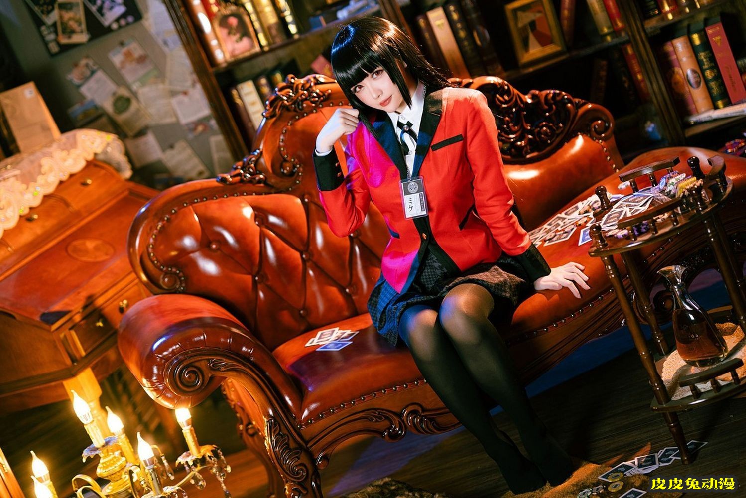 Coser小姐姐星之迟迟黑丝制服装扮狂赌之渊蛇喰梦子私房套图