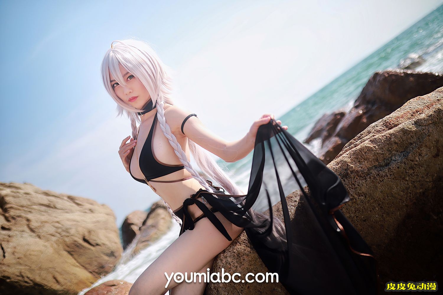 YOUMI尤美模特抖娘利世黑色泳装Fate-Grand-Order黑贞德