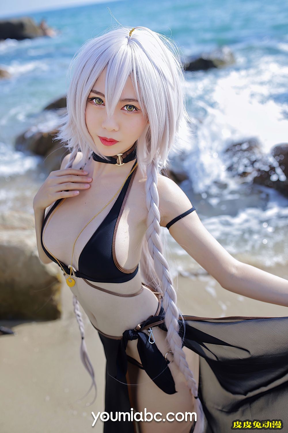 YOUMI尤美模特抖娘利世黑色泳装Fate-Grand-Order黑贞德