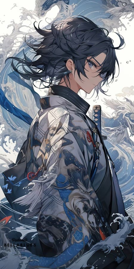 国风龙纹少年精美手机壁纸-皮皮兔动漫