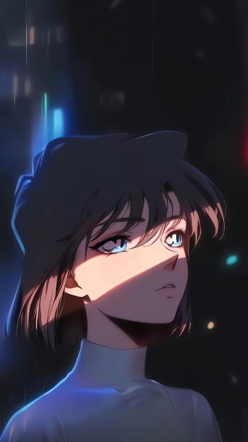 《名侦探柯南》毛利兰唯美侧颜精美手机壁纸