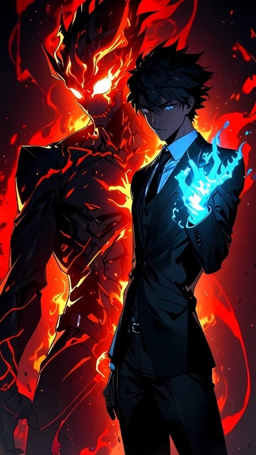 暗黑西装男精美手机壁纸-皮皮兔动漫