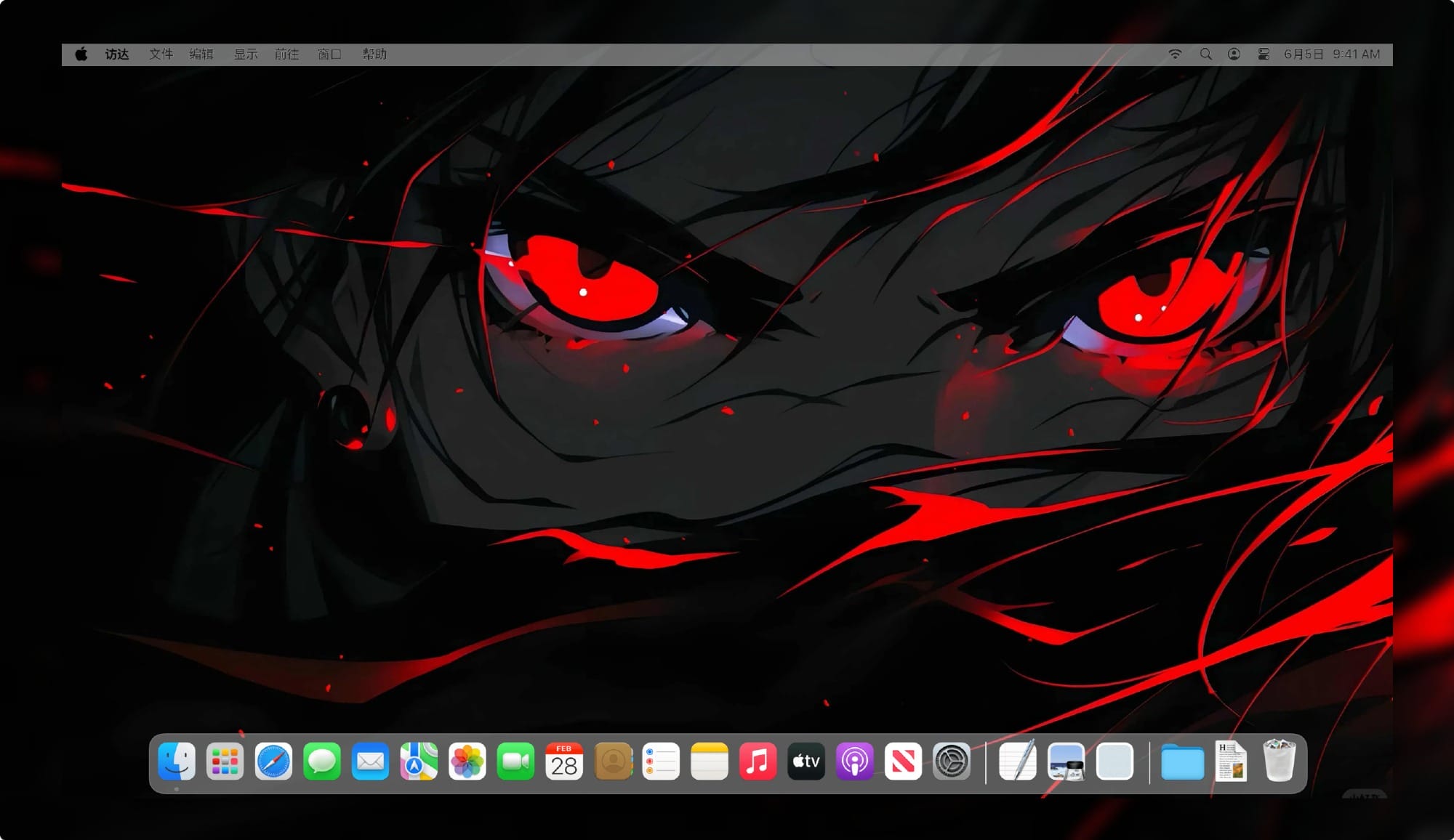 暗夜之瞳：红色眼眸动漫角色精美壁纸