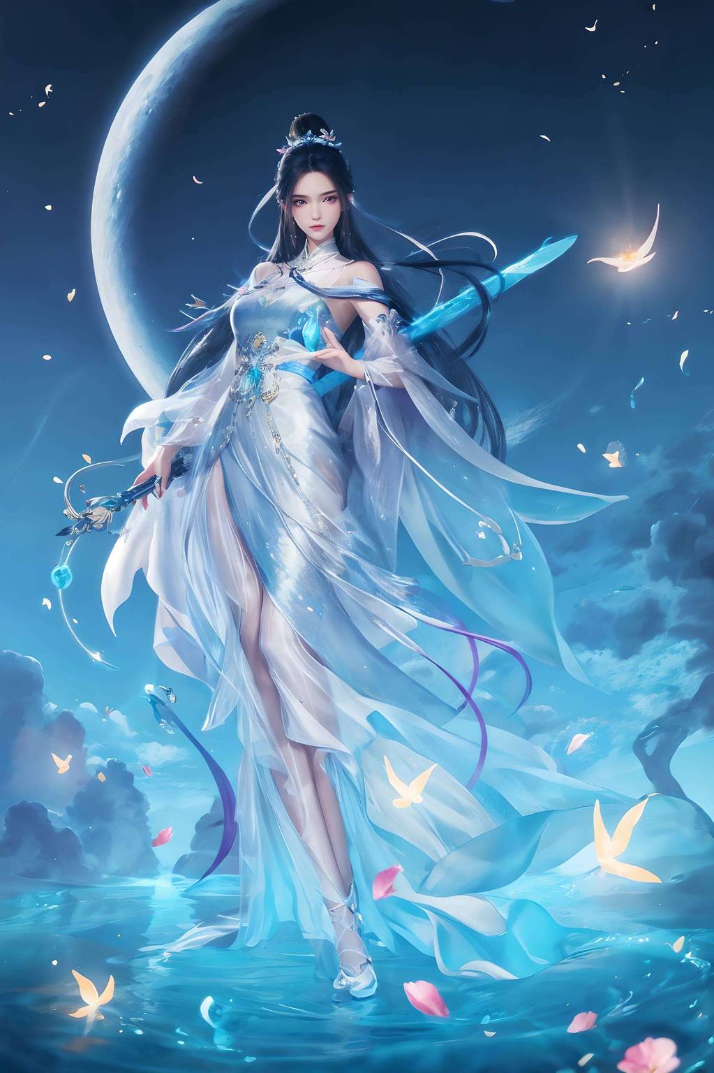 碧瑶陆雪琪同框壁纸：AI绘画角色体态素材免费包