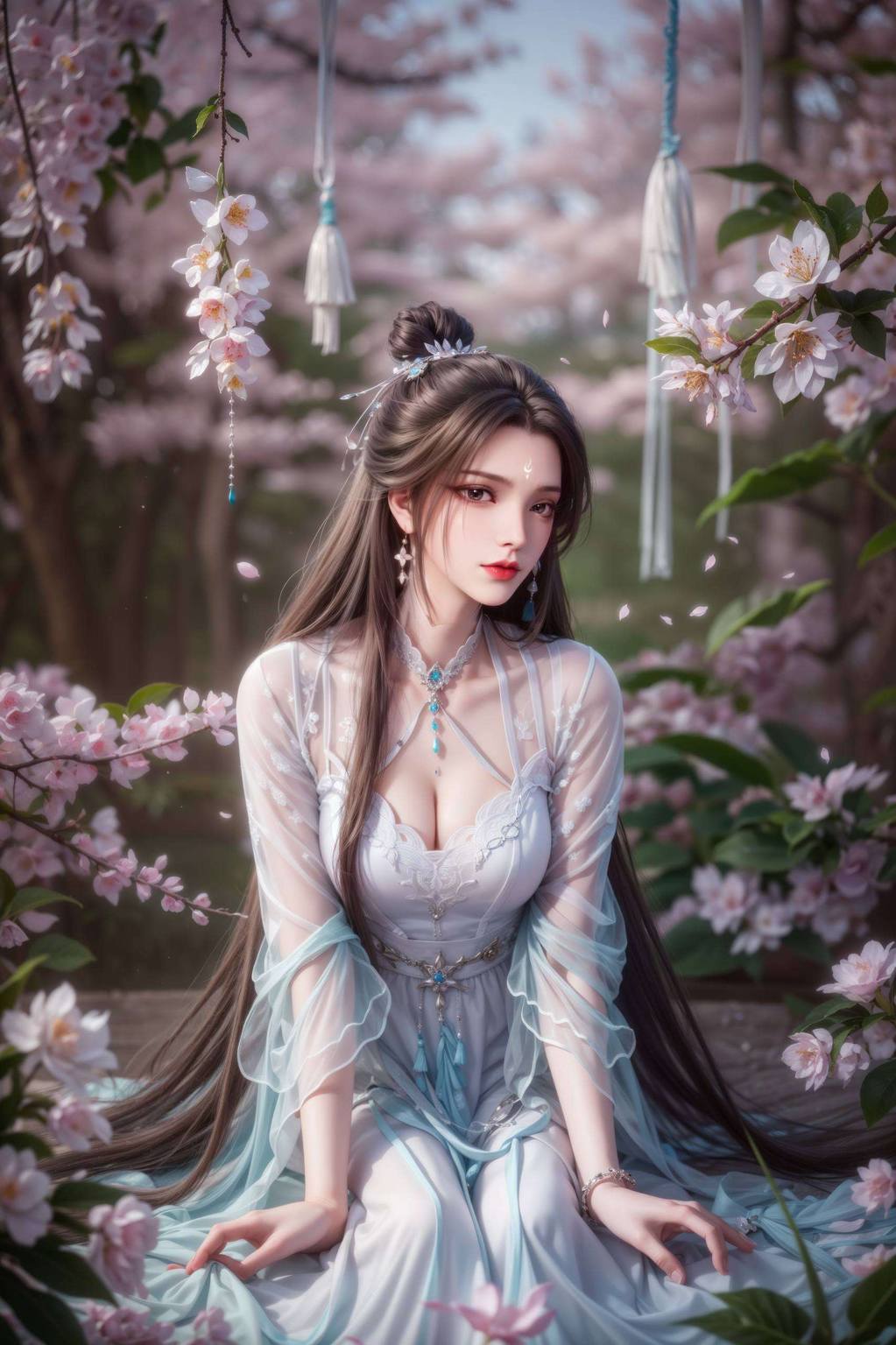 碧瑶陆雪琪同框壁纸：AI绘画角色体态素材免费包