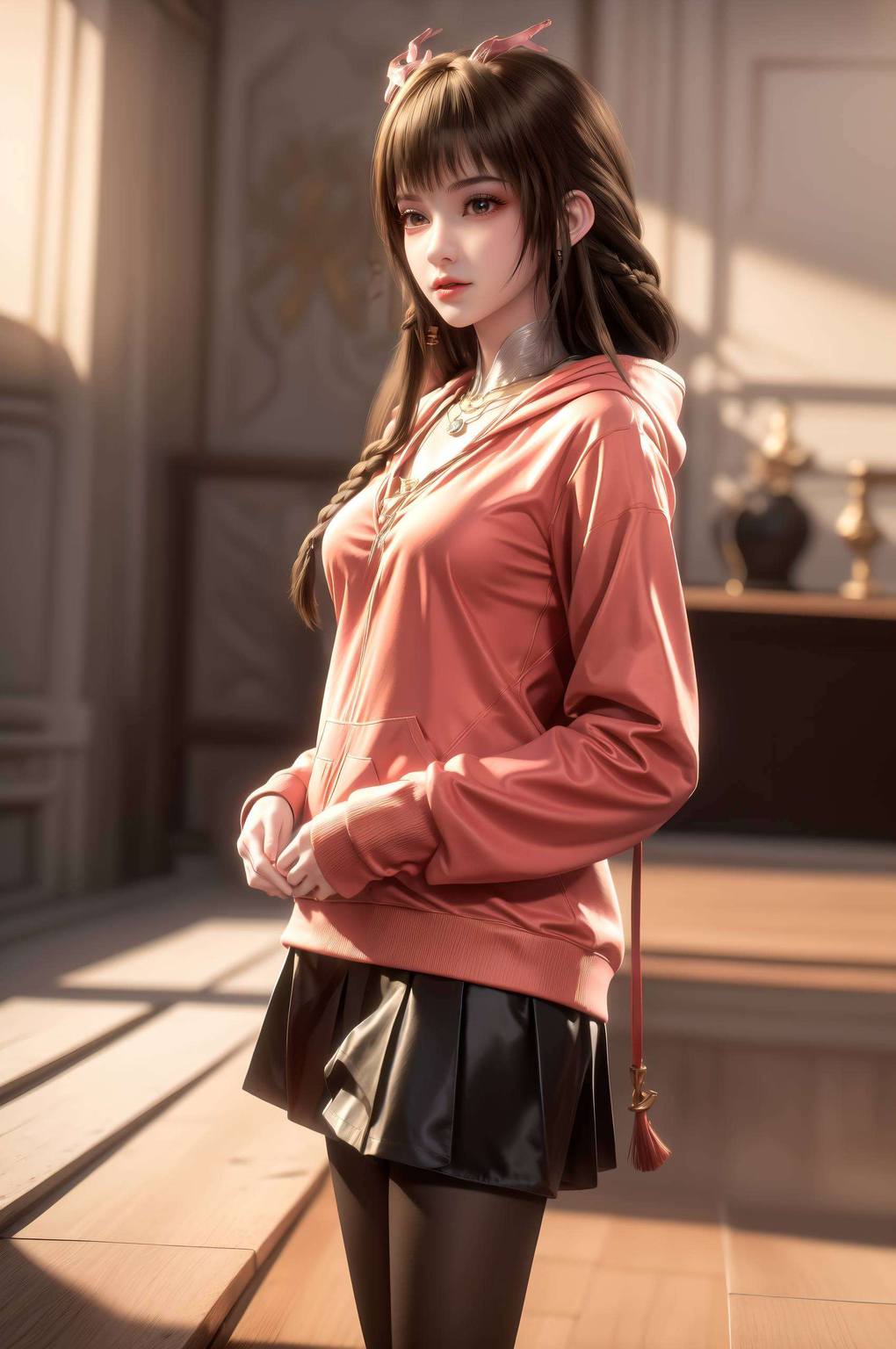 云落小美女壁纸图片可爱:国漫女神AI精选免费壁纸秀iPad桌面图片